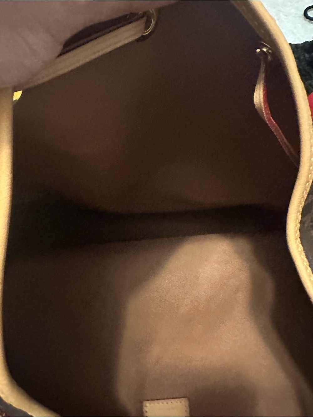 Louis Vuitton Monogram Bucket Shoulder Bag in Brown and Tan Leather Trim - Picture 7 of 13